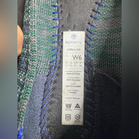 Rothy’s aqua heather pointed toe flats - Picture 6 of 6